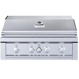 Ruby4BIR - NG – Ruby 36" à 4 brûleurs Pro - Sear avec brûleur infrarouge, moteur de rôtisserie, tige avec lumières DEL, grille de saisie haute température – gaz naturel - BBQ Québec