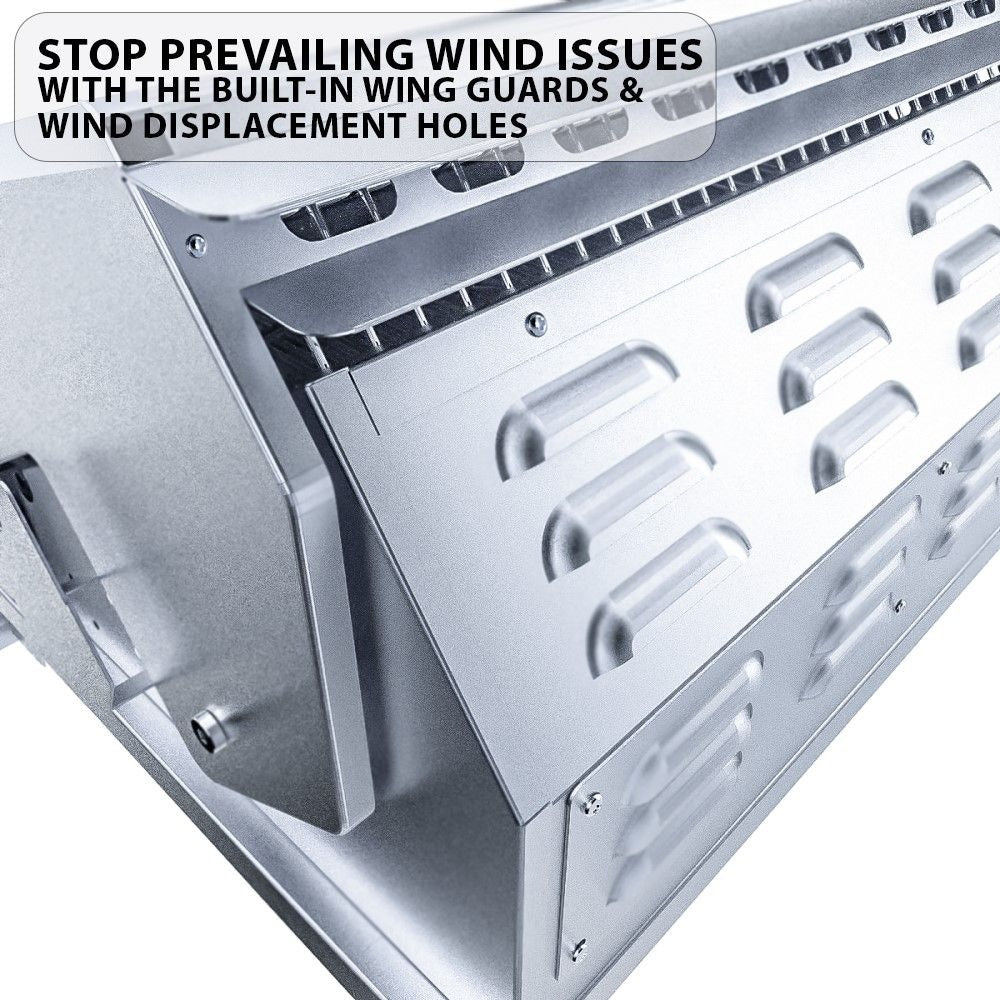 Ruby5BIR - LP – Ruby 42" à 5 brûleurs Pro - Sear avec brûleur infrarouge, moteur de rôtisserie, tige avec lumières DEL, grille de saisie haute température – propane - BBQ Québec