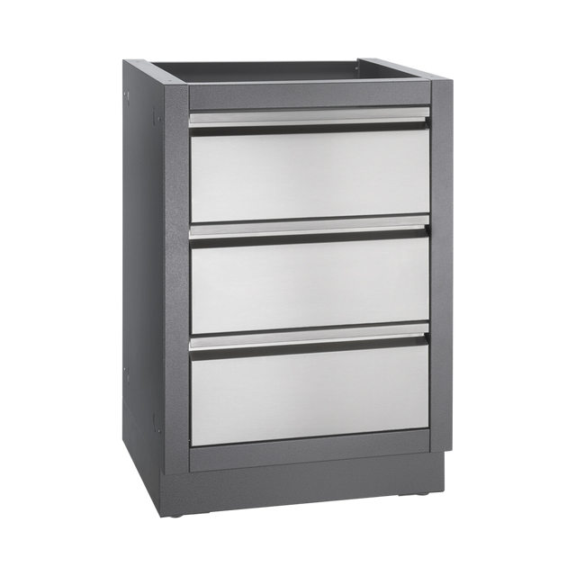 Module Oasis : Cabinet 3 tiroirs gris charcoal par Napoleon vendu par BBQQUEBEC.com