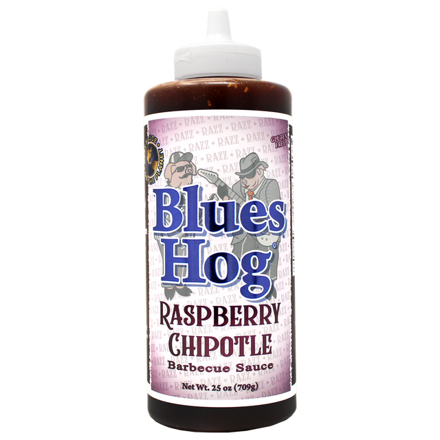 Raspberry Chipotle Sauce BBQ - Squeeze Bo par Blues Hog vendu par BBQQUEBEC.com