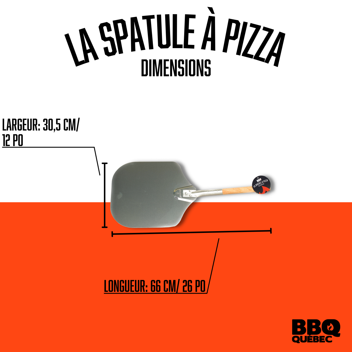 BonFeu BonPizza Spatule - Spatule/pelle à pizza - L65.5 x L35.5cm