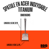 Spatule en acier inoxydable de couleur titanium BBQ Québec