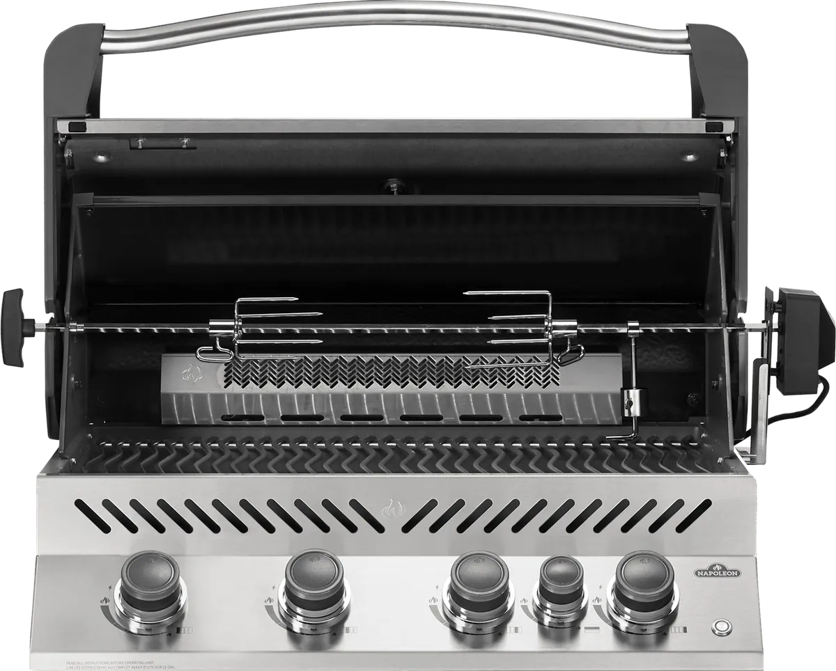 Napoleon Gril encastré Prestige 500 BBQ au gaz naturel avec brûleur arrière infrarouge - BBQ Québec
